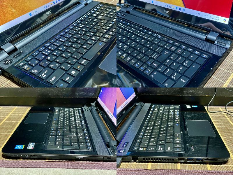 NEC LaVie S LS150/T PC-LS150TSB/Celeron2957U/HDD500GB/メモリ4GB/WEBカメラ/Bluetooth/Wi-Fi/Office/Windows11 Home ★中古実用品★_キーボードも比較的綺麗です。