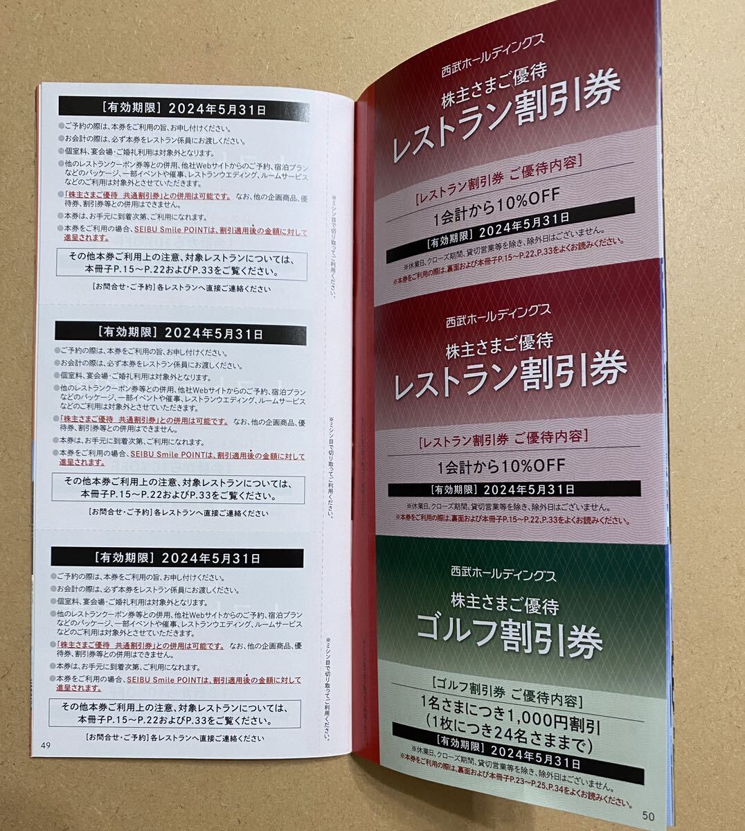 西武ホールディングス 株主優待 冊子 1,000株以上_画像7