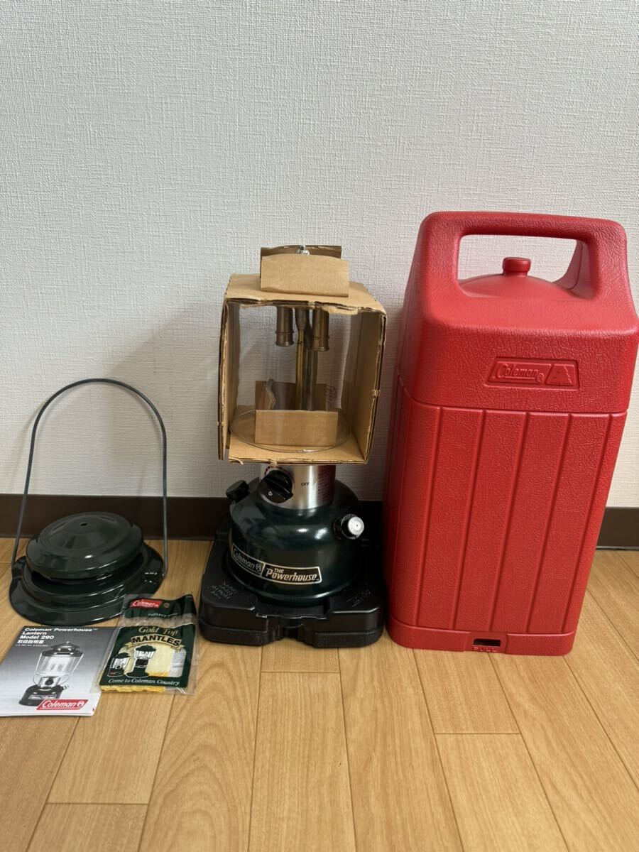 新品 未使用品 95年製 Coleman コールマン The Powerhouse パワーハウス ツーマントル ランタン Model 290A740J キャンプ アウトドア USA製_画像1