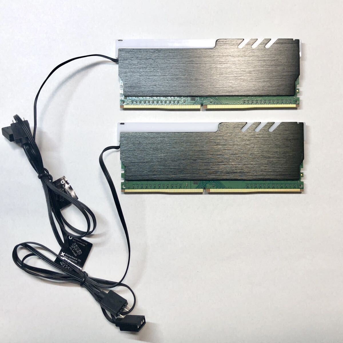 [ б/у ]Crucial настольный память DDR4 3200MHz (8GB 2 листов комплект итого 16GB) + EZDIY-FAB RAM охлаждающий ARGB память теплоотвод 