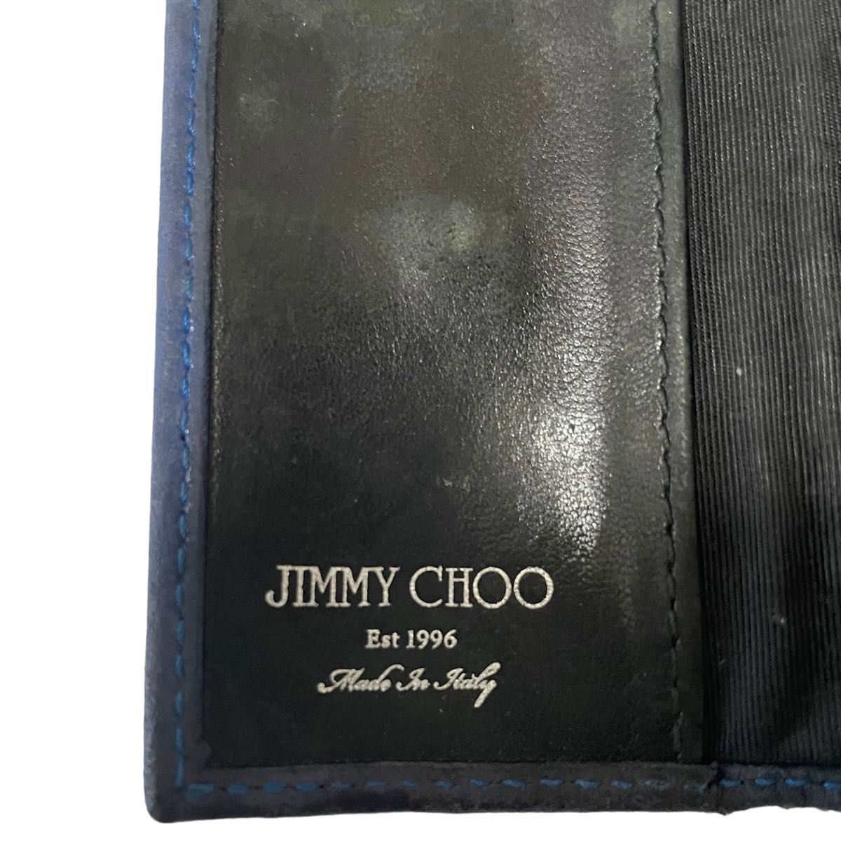 JIMMY CHOO ジミーチュウ 長財布 キーケース セット ラウンドファスナー ブラック ネイビー レザー