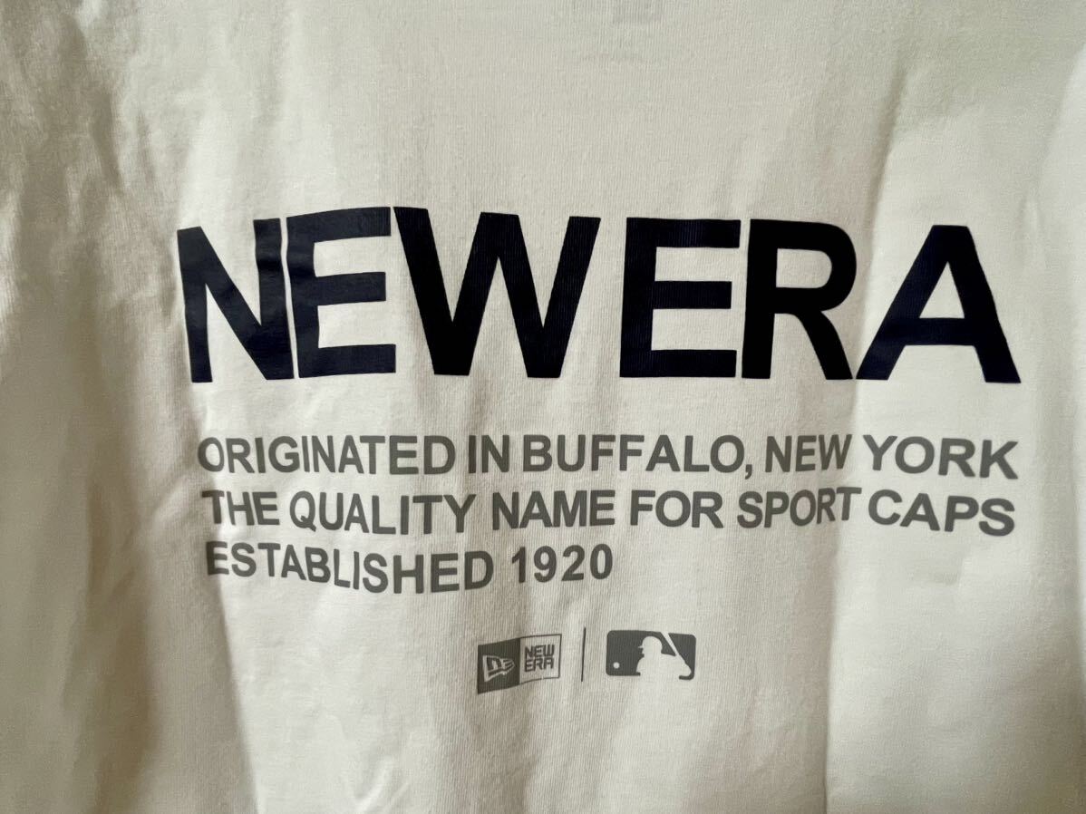 NEW ERA ニューエラ 半袖 コットン Tシャツ MLB Apparel ニューヨーク・ヤンキース ホワイト レギュラーフィット古着 白 半袖Tシャツ_画像7