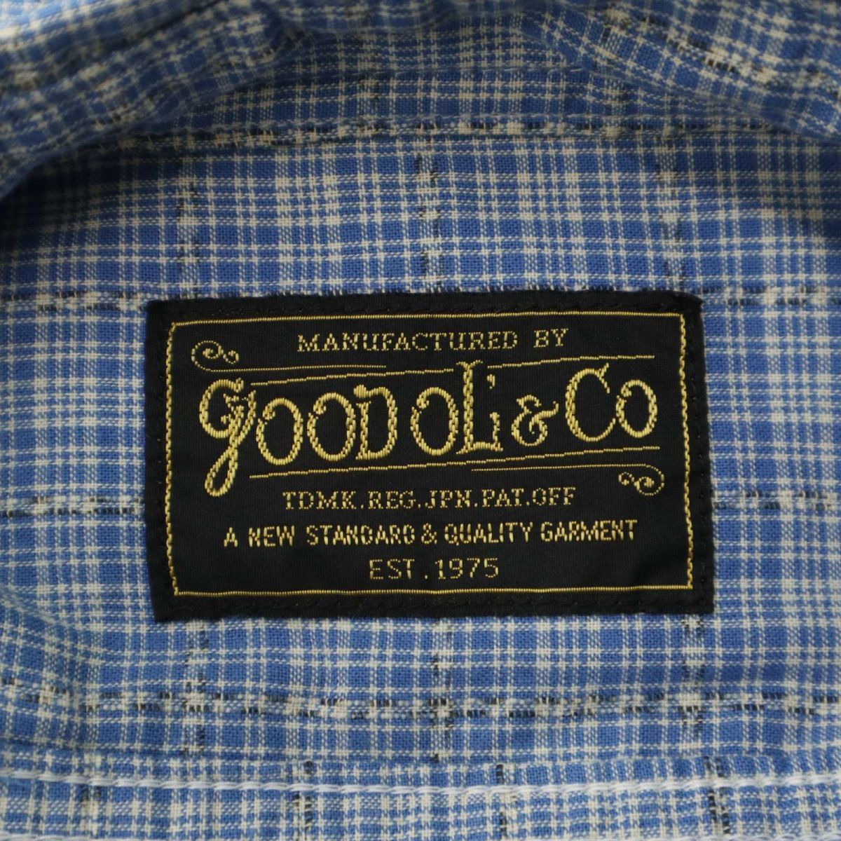 GOOD OL&CO グッドオルアンドコー 通年 長袖 チェック★ ワーク シャツ Sz.M　メンズ 日本製　C4T04405_5#C_画像6