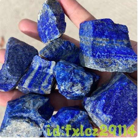 Ec1799: 青金石 ラピスラズリ 天然石 青色 約25〜30g 原石 パワーストーン 標本 お守り 置物 純度100% クリスタル 高品質 1個 1円スタート_画像3