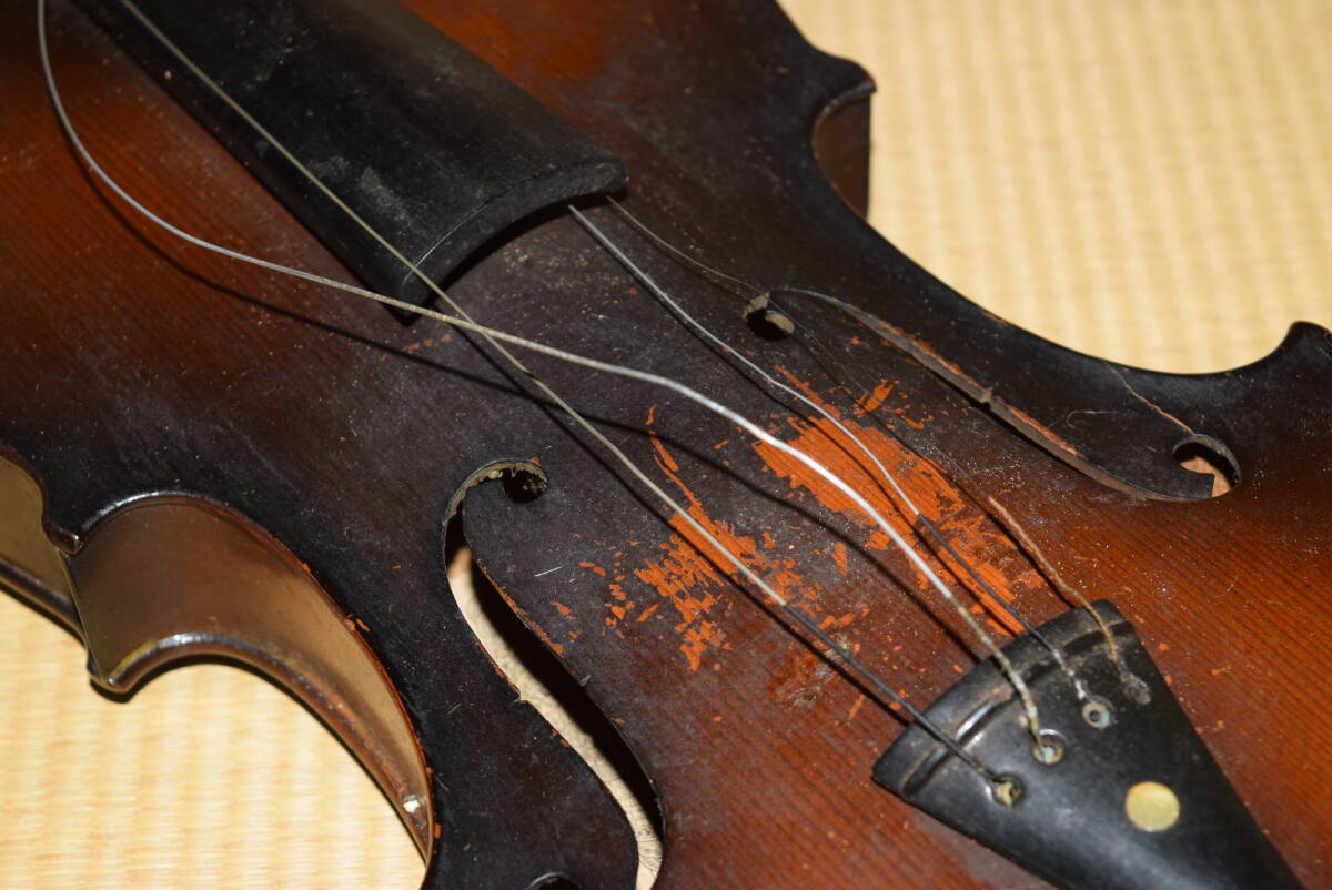 水野正次郎 SHOJIRO MIZUNO バイオリン No.M50 4/4サイズ 名古屋 日本製 弦楽器 オーケストラ 弓 ハードケース付 ジャンクの画像3