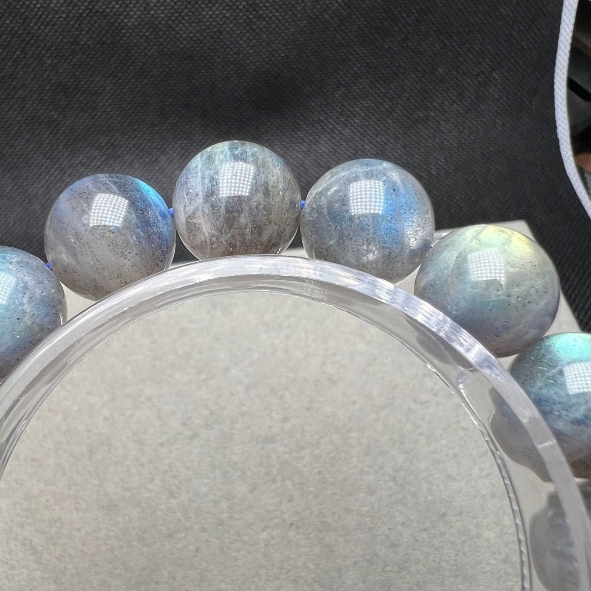 【65085】レインボーラブラドライト 13.3mm ブレスレット 天然石
