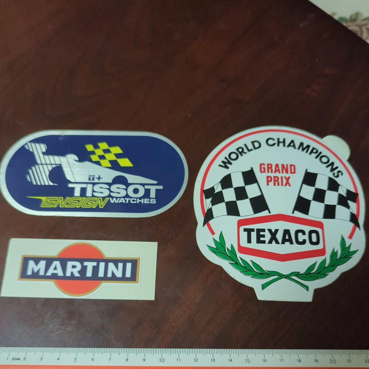 当時物 F1 ステッカー Ensign Martini Texaci 3組セットの画像1