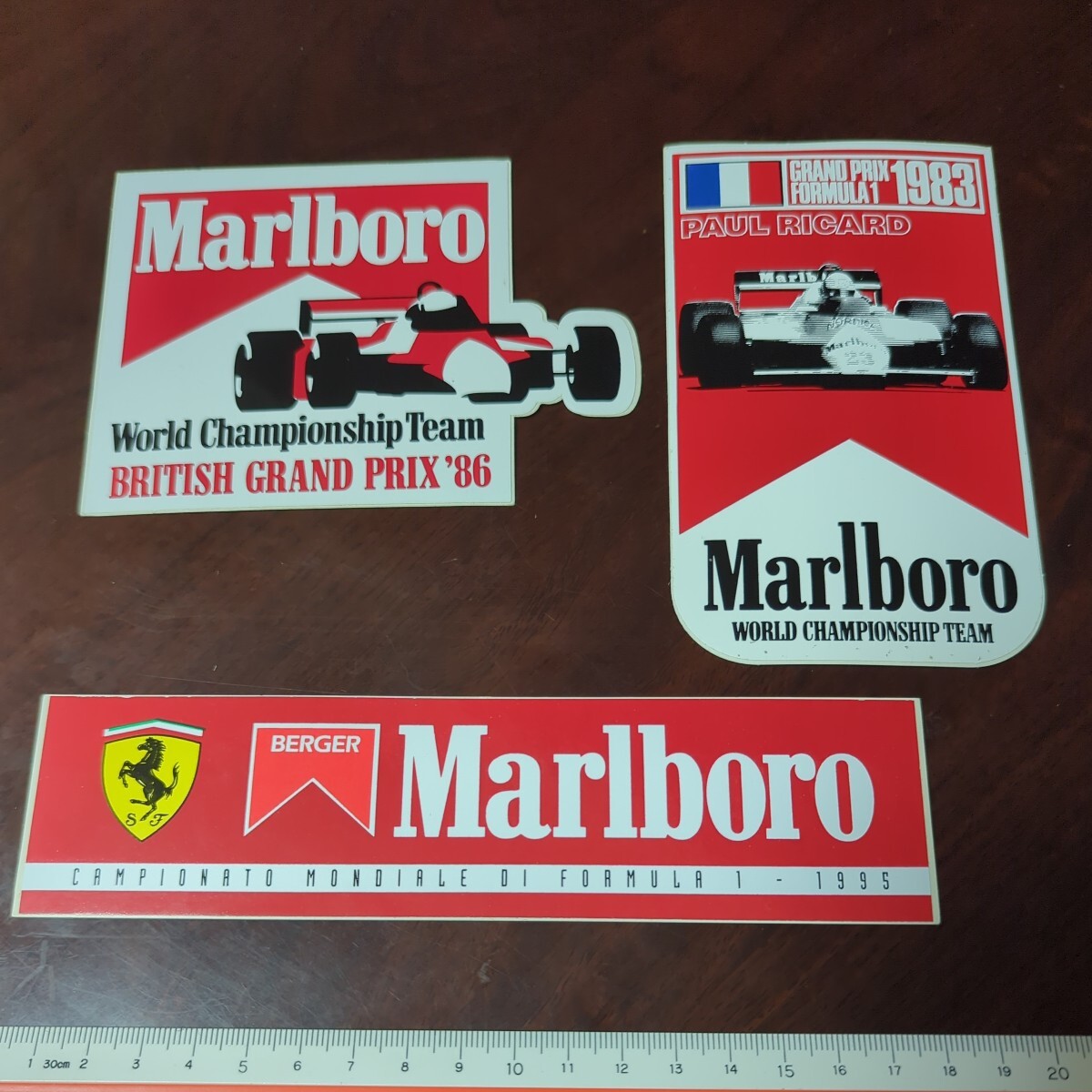 当時物 F1 ステッカー Marlboro 3枚組セットの画像1