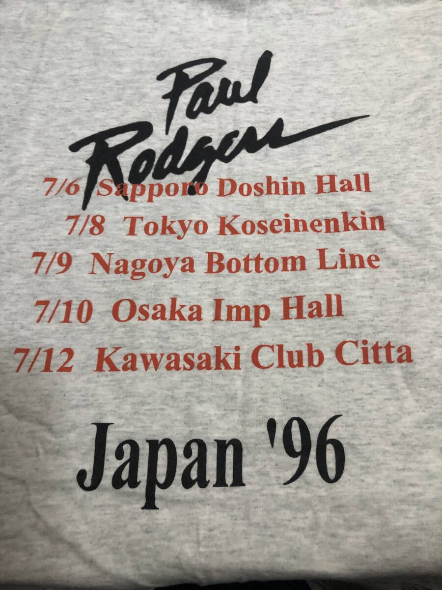 [ concert goods ][ T-shirt ] Paul Rodgers Japan\'96 [ not yet have on ]