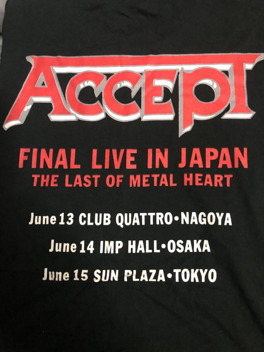 【コンサートグッズ】【Tシャツ】　ACCEPT FINAL LIVE IN JAPAN THE LAST OF METAL HEART【未着用】_画像4