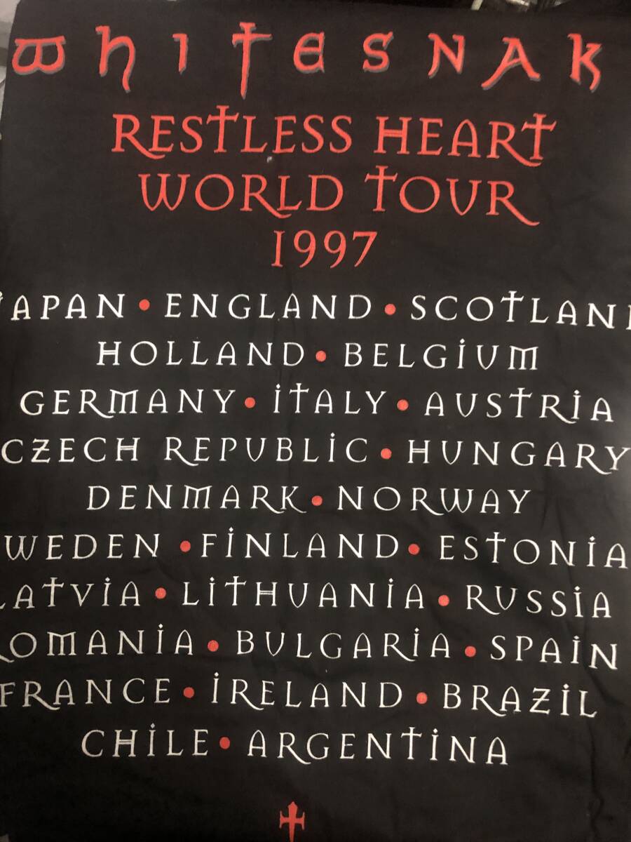 [ концерт товары ][ футболка ] Whitesnake RESTLESS HEART WORLD TOUR 1997[ неношеный ]