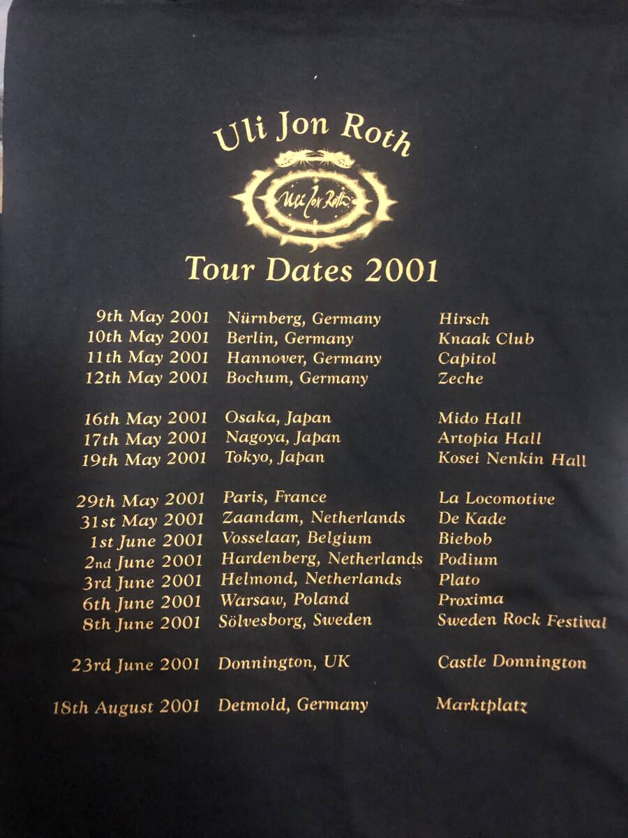 【コンサートグッズ】【Tシャツ】　Uli Jon Roth Tour 2001【未着用】_画像4