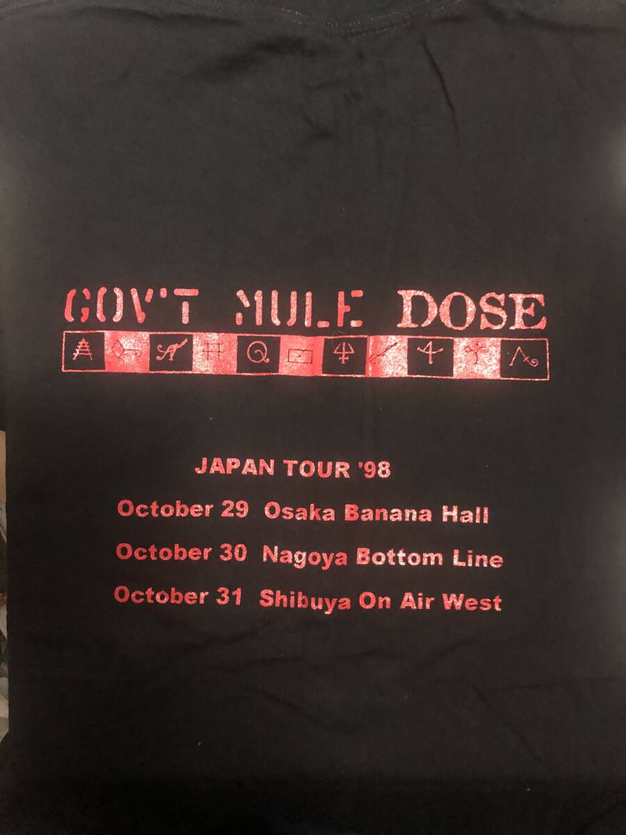 [ concert goods ][ T-shirt ] GOV\'T MULE DOSE JAPAN TOUR \'98[ not yet have on ]