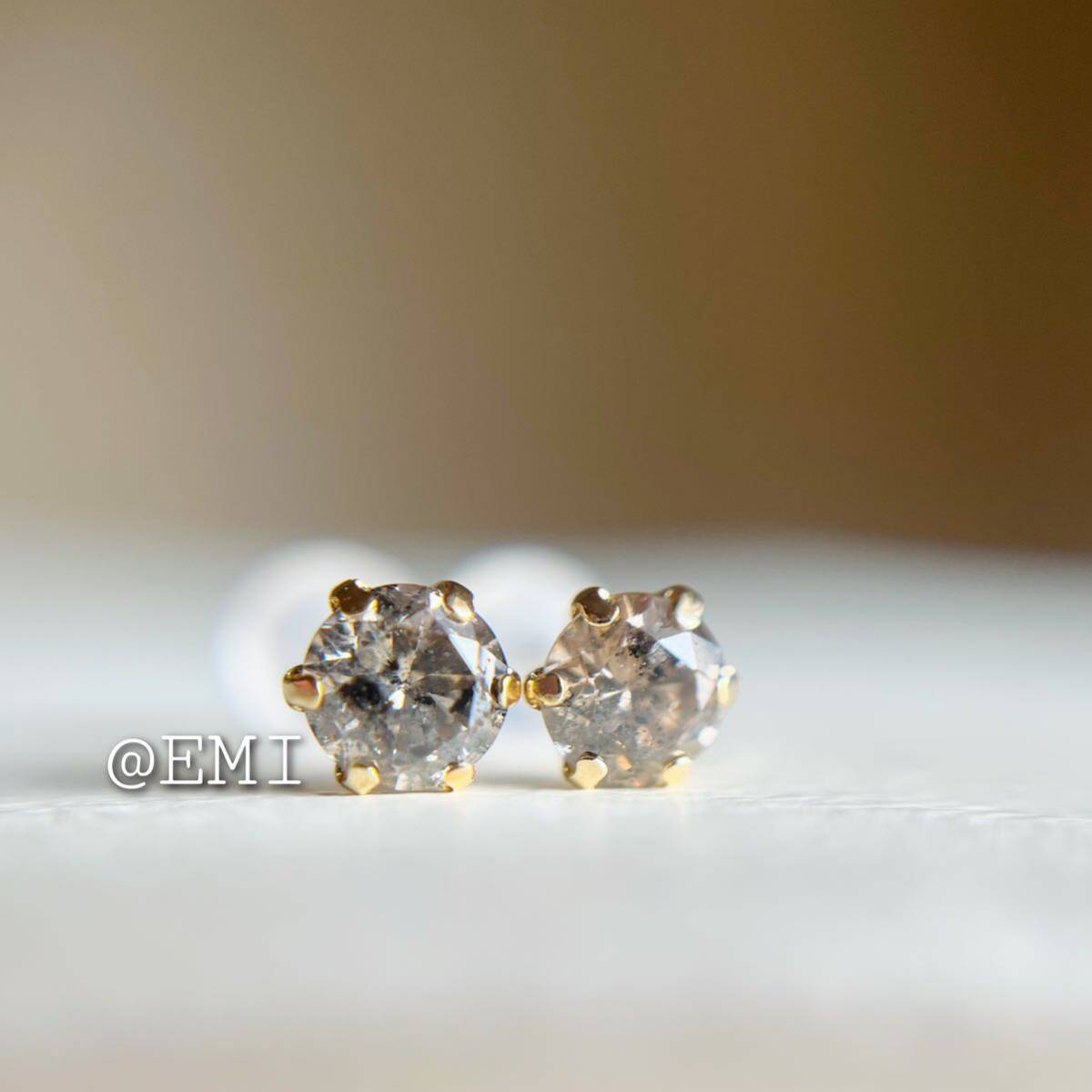 【スペシャルセール☆】 K18 18金イエローゴールド　ダイヤモンド　AAグレード 0.50ct ピアス　天然ダイヤモンド　diamond K18YG 5_画像2