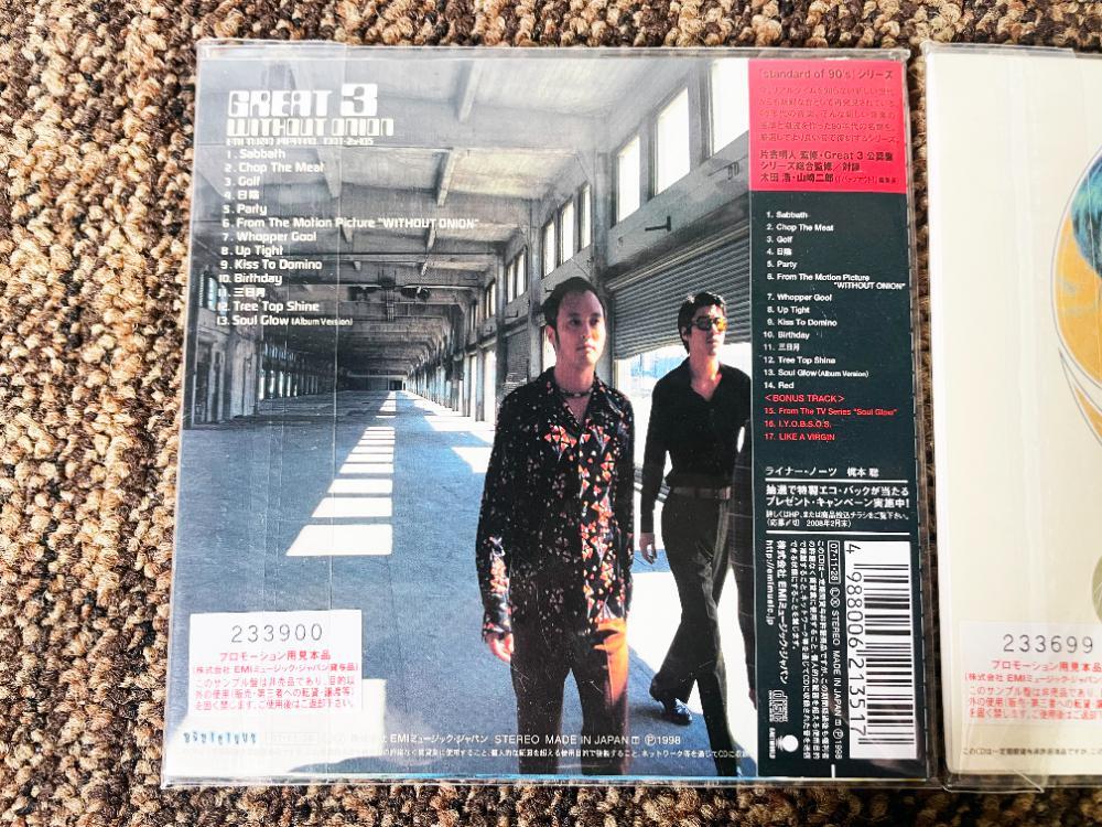 ◎★新品未使用★GREAT３CD2枚 「WITHOUT ONION」「Richmond High」初回生産限定 アナログ・ジャケット復刻【TOCT-26405/TOCT-26402】DF1G_画像6