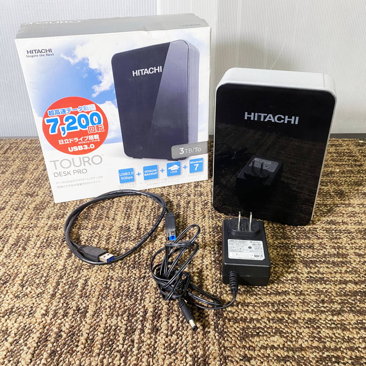 ★ジャンク扱い品 中古★HITACHI 日立 G-Technology by Hitachi 日立 3TB/TO 外付け ハードディスク HDD PC 周辺機器 【3TB/To】DD6Jの画像1