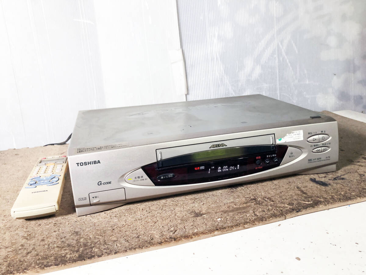 ◎★ 中古★TOSHIBA 東芝　VHS ビデオデッキ　A-F9　リモコン付　東芝カセットVTR【A-F9】DF10_画像1