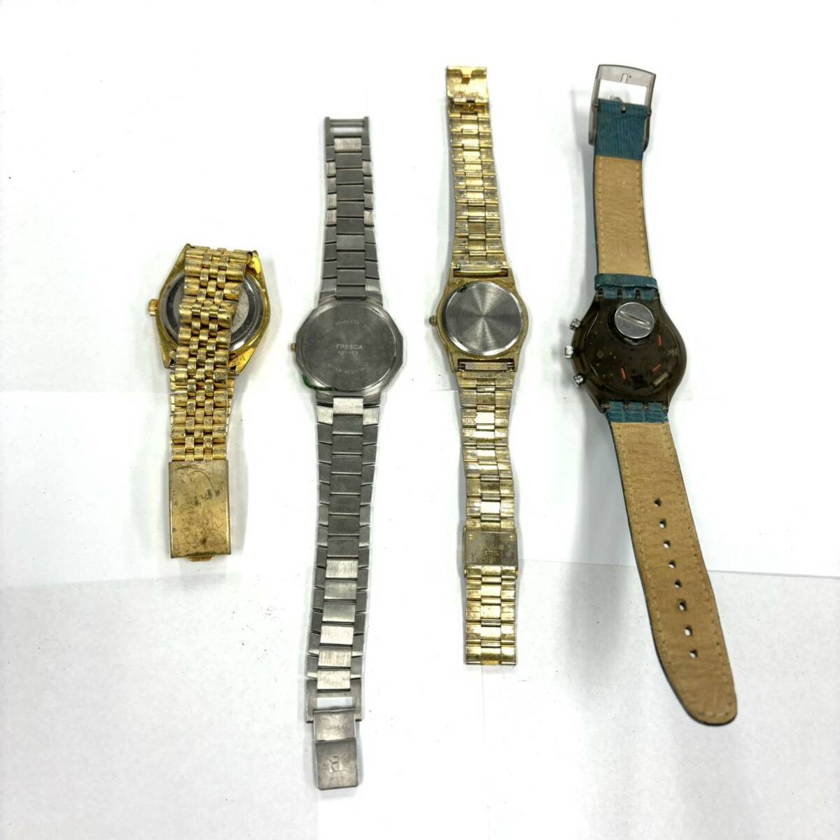 H2894 腕時計 まとめ swatch スウォッチ Casava FRESCA FG-102 ROGATS クォーツ ジャンク品 中古 訳あり_画像2