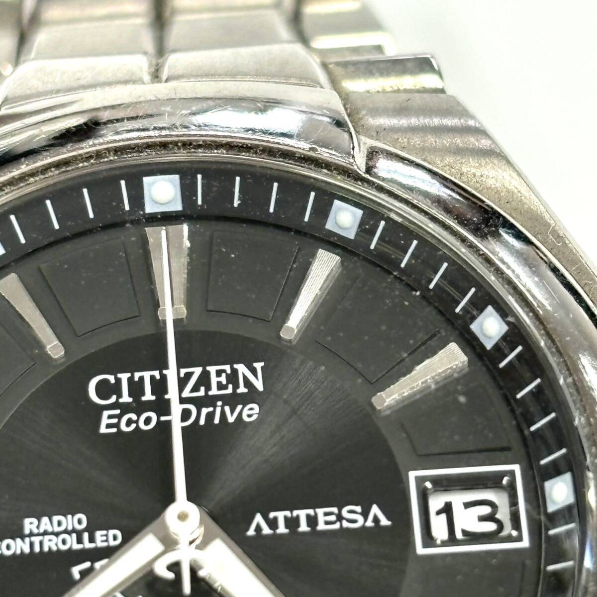 H2898 腕時計 CITIZEN シチズン ATTESA アテッサ Eco-Drive H106-T010407 DURATECT ジャンク品 中古 訳ありの画像9