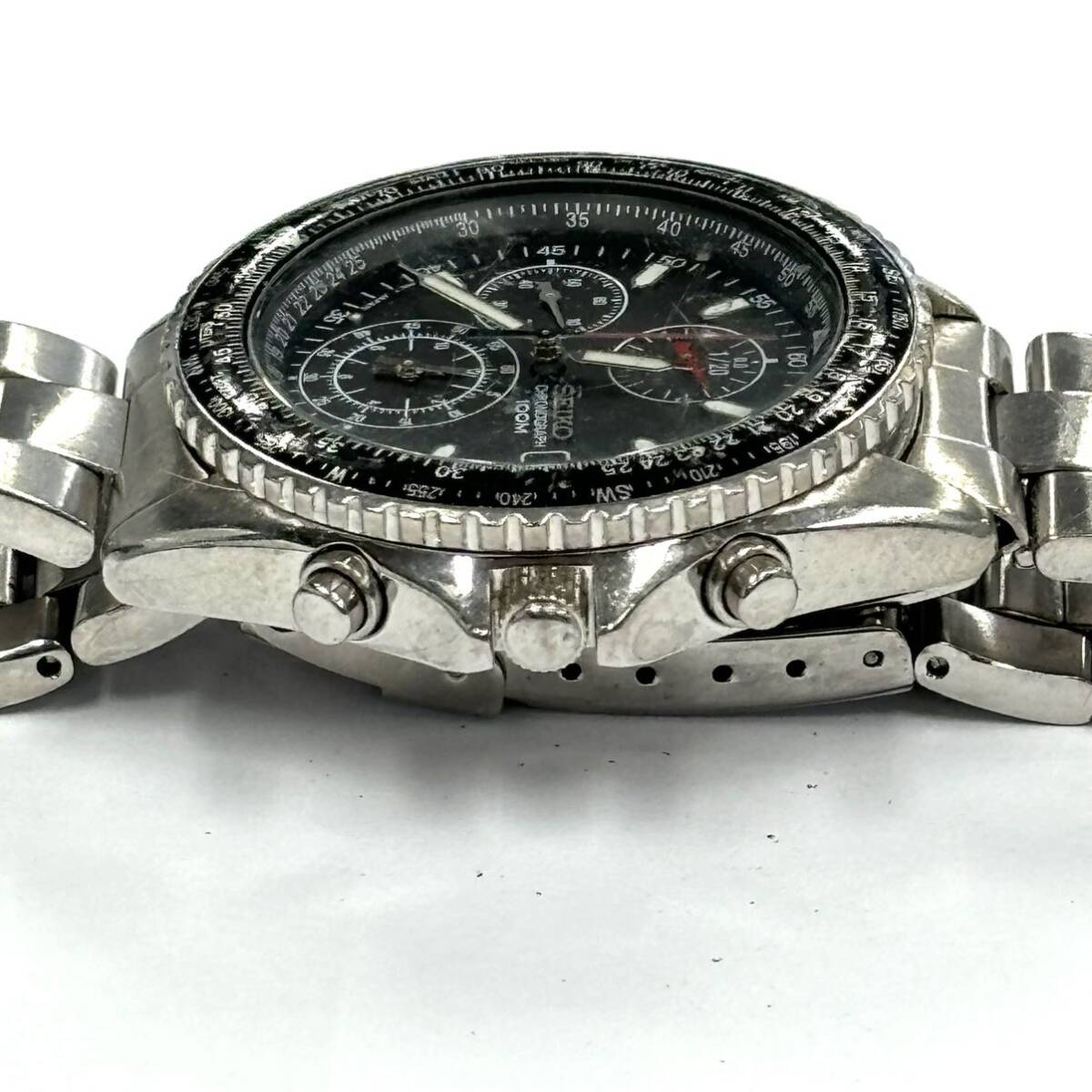 H2916 腕時計 SEIKO セイコー CHRONOGRAPH クロノグラフ 7T92-0CF0 ジャンク品 中古 訳あり_画像5