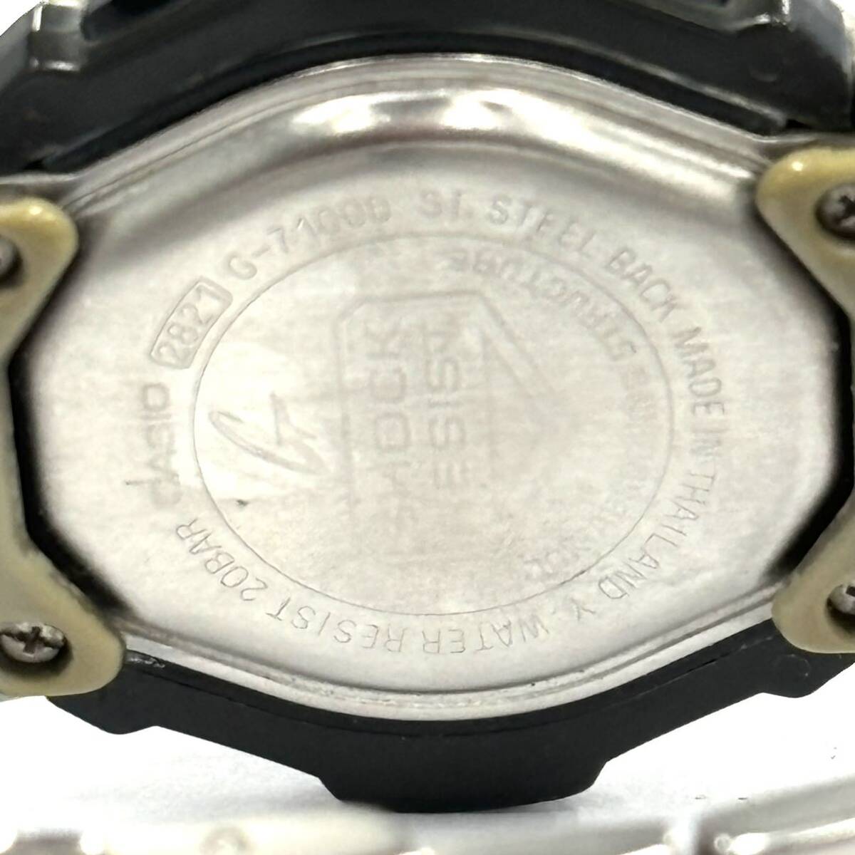 H2917 腕時計 CASIO カシオ G-SHOCK WR200M ジーショック G-7100D ジャンク品 中古 訳あり_画像6