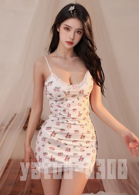 H769 cosplay wear .. floral print print miniskirt baby doll camisole sexy Ran Jerry Night wear 