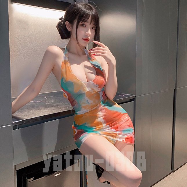 H682 cosplay wear see-through halter-neck miniskirt baby doll One-piece sexy Ran Jerry Night wear 