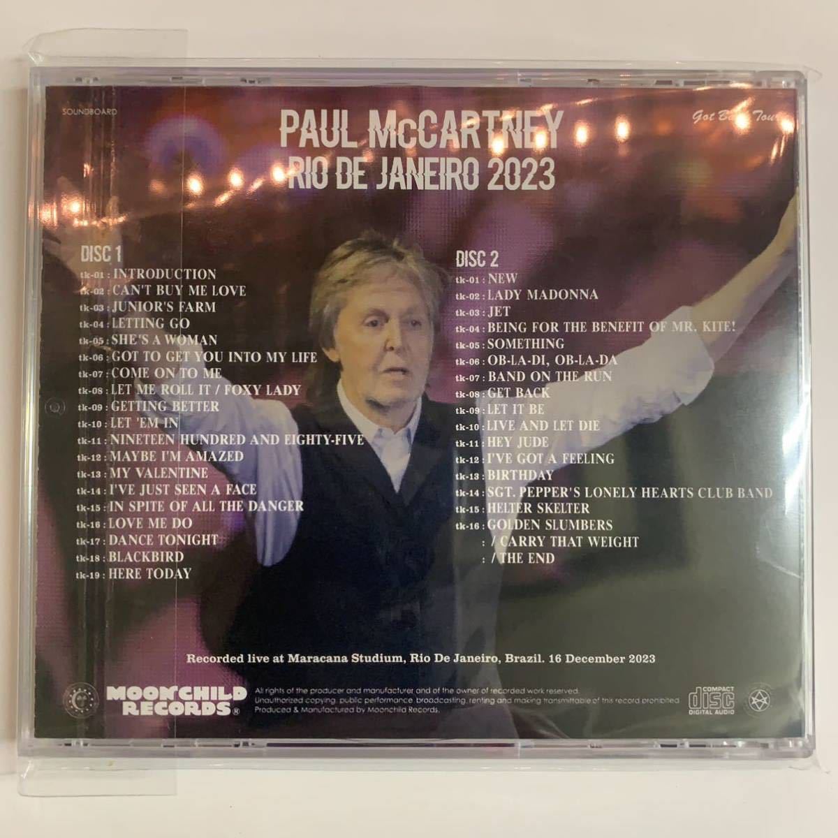 Paul McCartney / RIO DE JANEIRO 2023 (2CD) 久々のMoonchild Recordsからの新作です！2023年リオ公演のSBD完全収録盤！デニーレイン追悼の画像2
