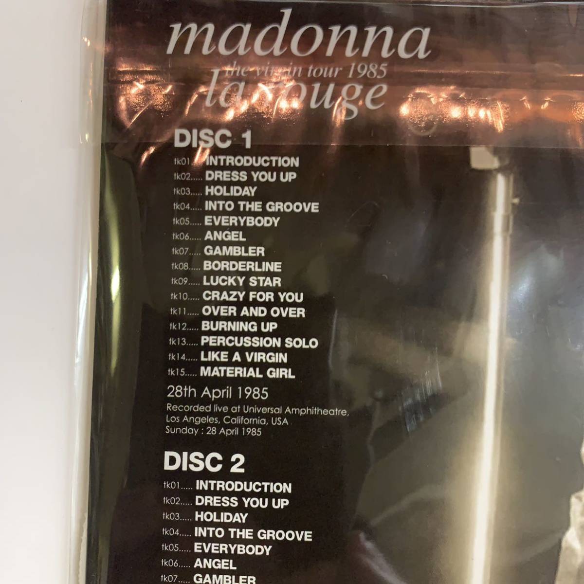 MADONNA / la rouge the virgin tour 1985「美しきヴェロニカ」2CD 7インチサイズのラージジャケット！限定特価！最高のライヴアルバム！の画像3