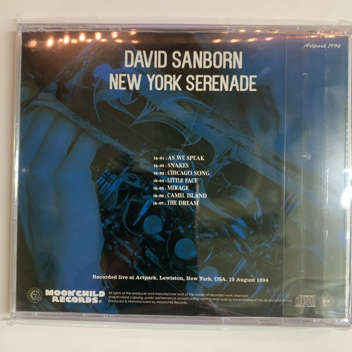 DAVID SANBORN / NEW YORK SERENADE (CD) さよならサンボーン！最高のサックスをありがとう！享年78歳。早すぎるとは言わないけど寂しいぜ_画像2