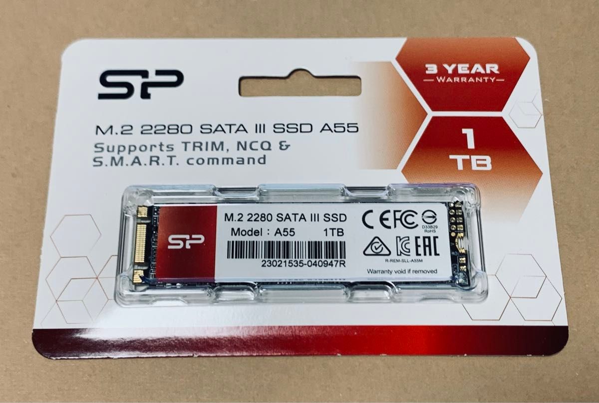 未使用 シリコンパワー SP Silicon Power SSD 1TB M.2 SATA 3D TLC NAND採用
