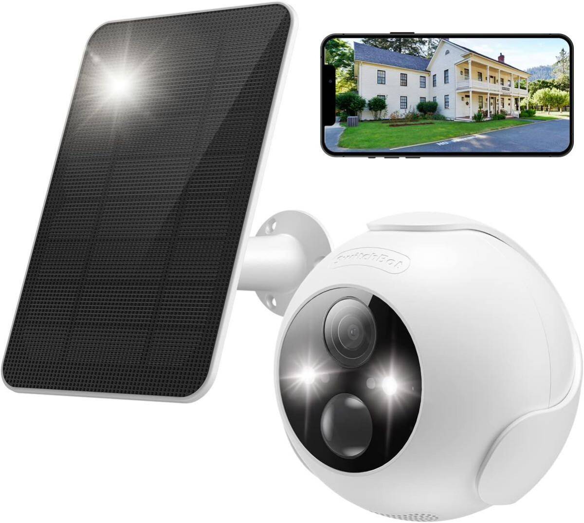[ new goods unopened ]SwitchBot security camera solar panel attaching Alexa - outdoors camera monitoring camera switch boto see protection camera 