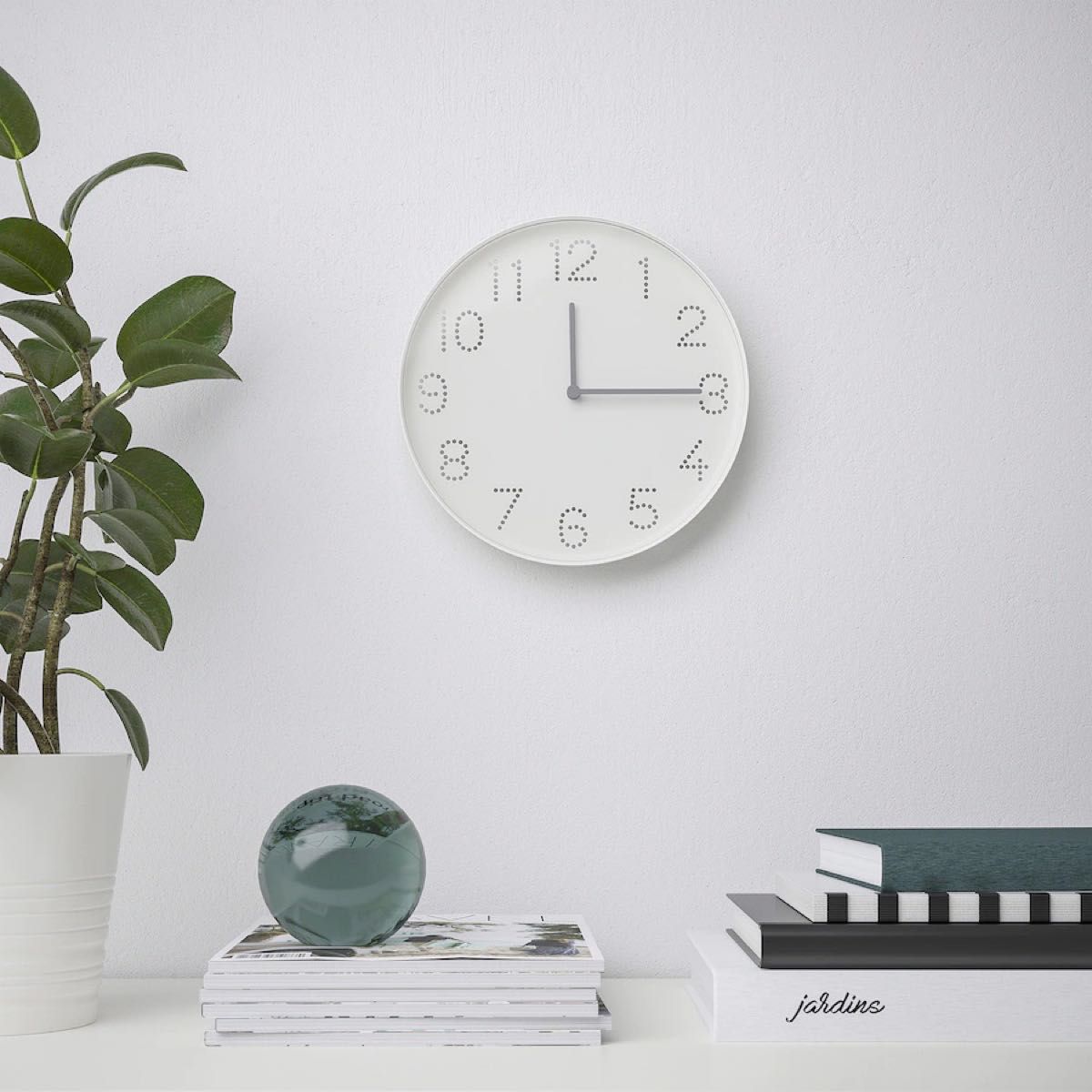 【新品】 IKEA イケア TROMMA トロマ ウォールクロック ホワイト 壁掛け時計  掛け時計 掛時計
