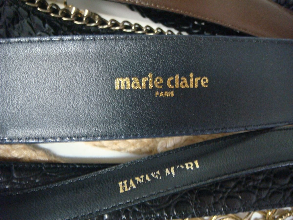 MB/H14MI-DA3 レディース ベルト 大量まとめ売り チェーン Christian Dior MOSCHINO ALBA ROSA marie claire HANAE MORI renoma 現状品の画像4