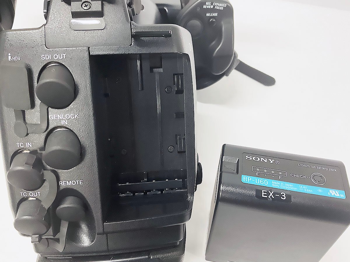 開始価格1円 SONY ソニー PMW-EX3 EXカムコーダー XDCAM EX Exmor 1/2型フルHD 3CMOSセンサー 映像機器 カメラ 定価107万8000円 ジャンクの画像8