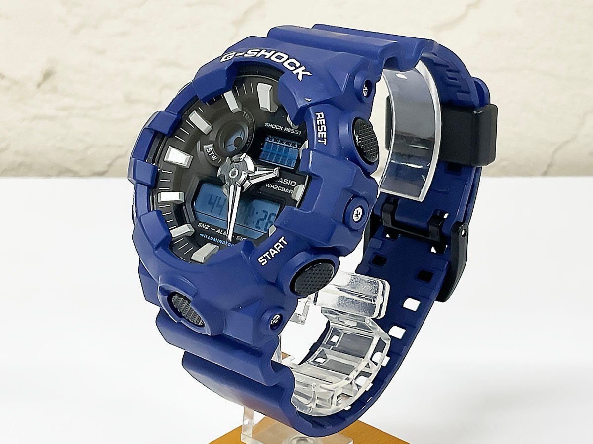 【送料無料】CASIO カシオ G-SHOCK GA-700 耐衝撃構造 20気圧防水 バイオマスプラスチック 樹脂 青 ブルー Gショック_画像3