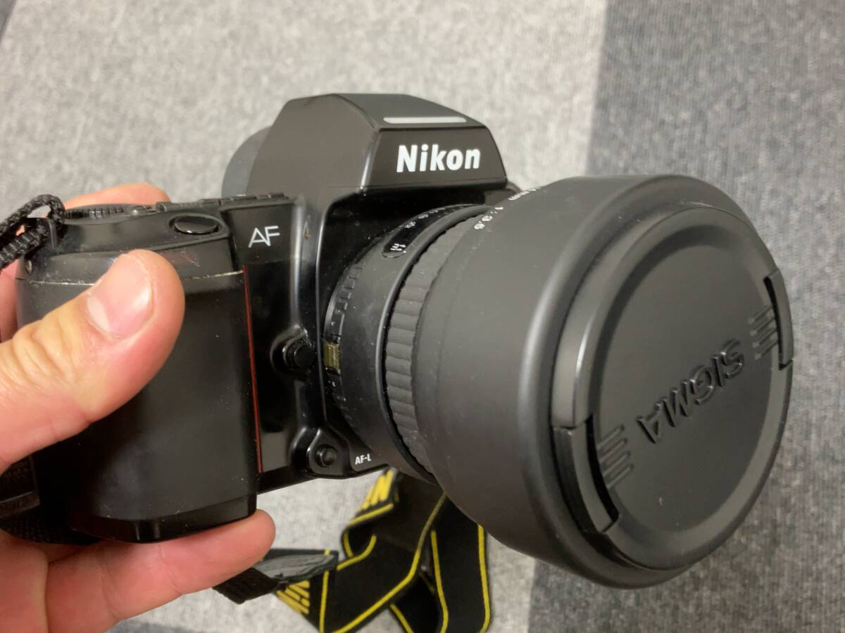 動作OK Nikon ニコン AF F801 一眼レフ フィルムカメラ SIGMA 1：3.5_画像2