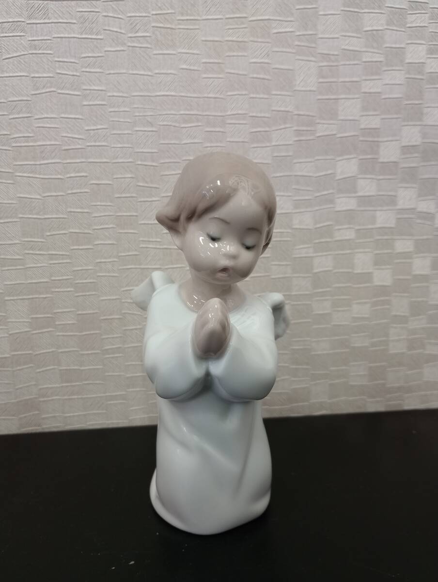 LLADRO リヤドロ 可愛いお祈り 4538 天使　美品　置物 陶器 アンティーク コレクション フィギュリン_画像1