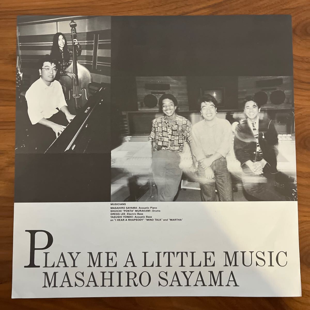 佐山雅弘 / Play Me A Little Music LP 和ジャズ ピアノ 村上秀一 Greg Lee Jazz_画像3