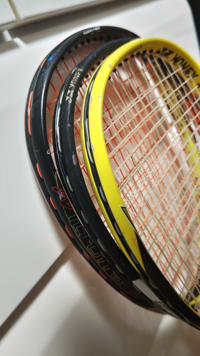 【送料無料】ソフトテニスラケット YONEX アイネクステージ90D／アイネクステージ800／ネクシーガ70G 3本セット_画像6
