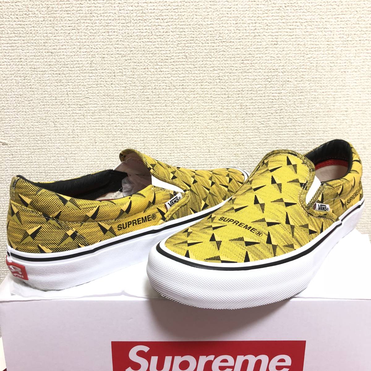 supreme vans diamond plate slip on