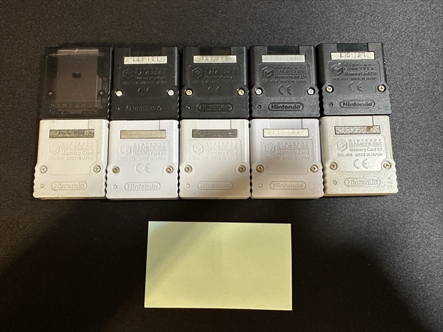 NGC Game Cube memory card 10 piece / unused label together set 