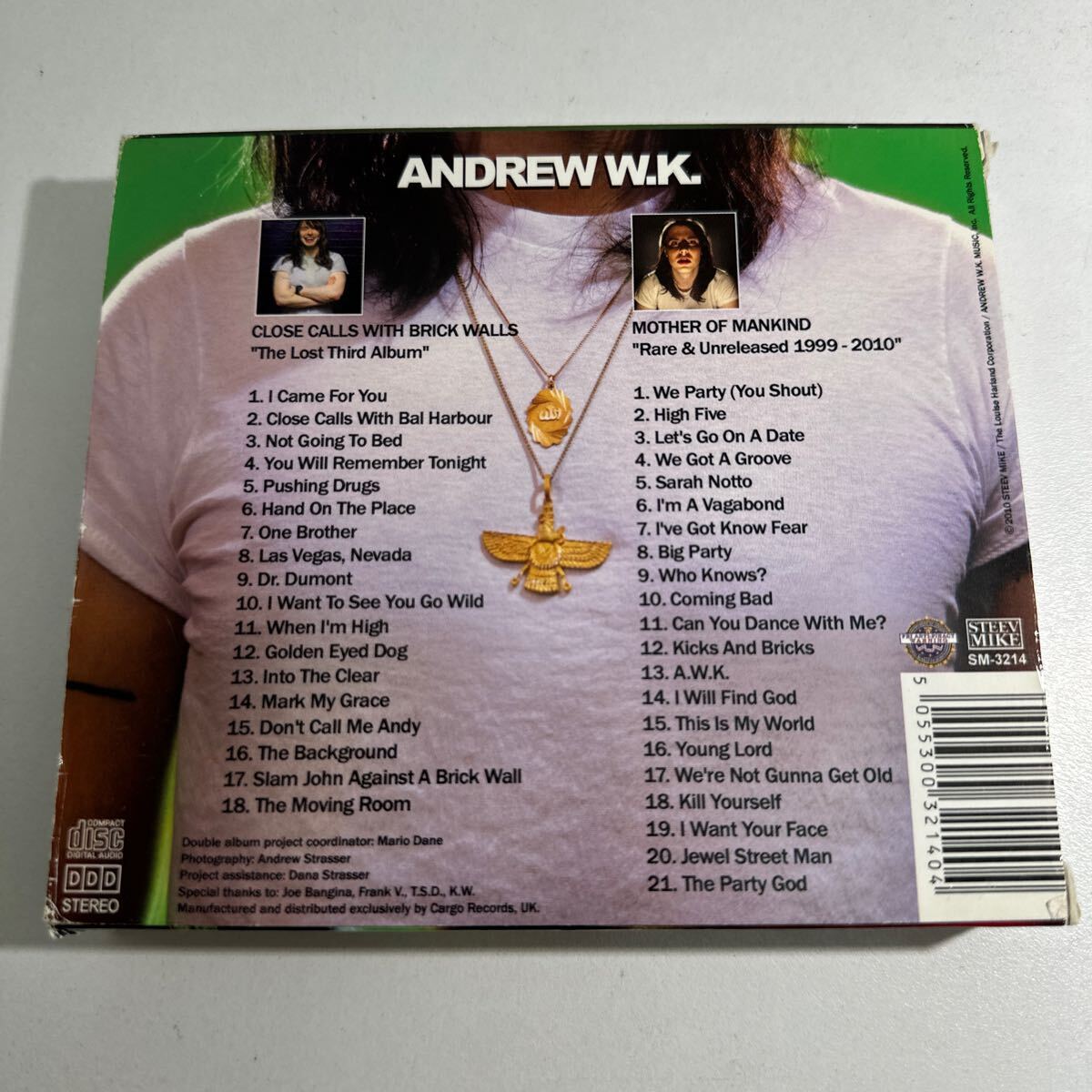【中古】アンドリューW.K. Andrew W.K. - Close Calls With Brick Walls/Mother Of Mankind CD アルバム 輸入盤_画像2