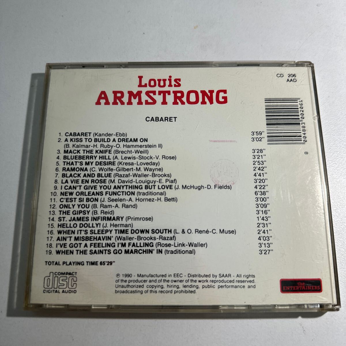 【中古輸入盤】ルイアームストロング LOUIS ARMSTRONG LOUIS ARMSTRONG_画像2