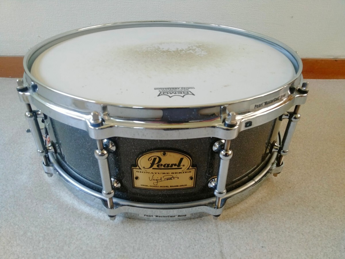 Pearl スネアドラム　中古品 14×5 Virgil Donati Signature _画像1