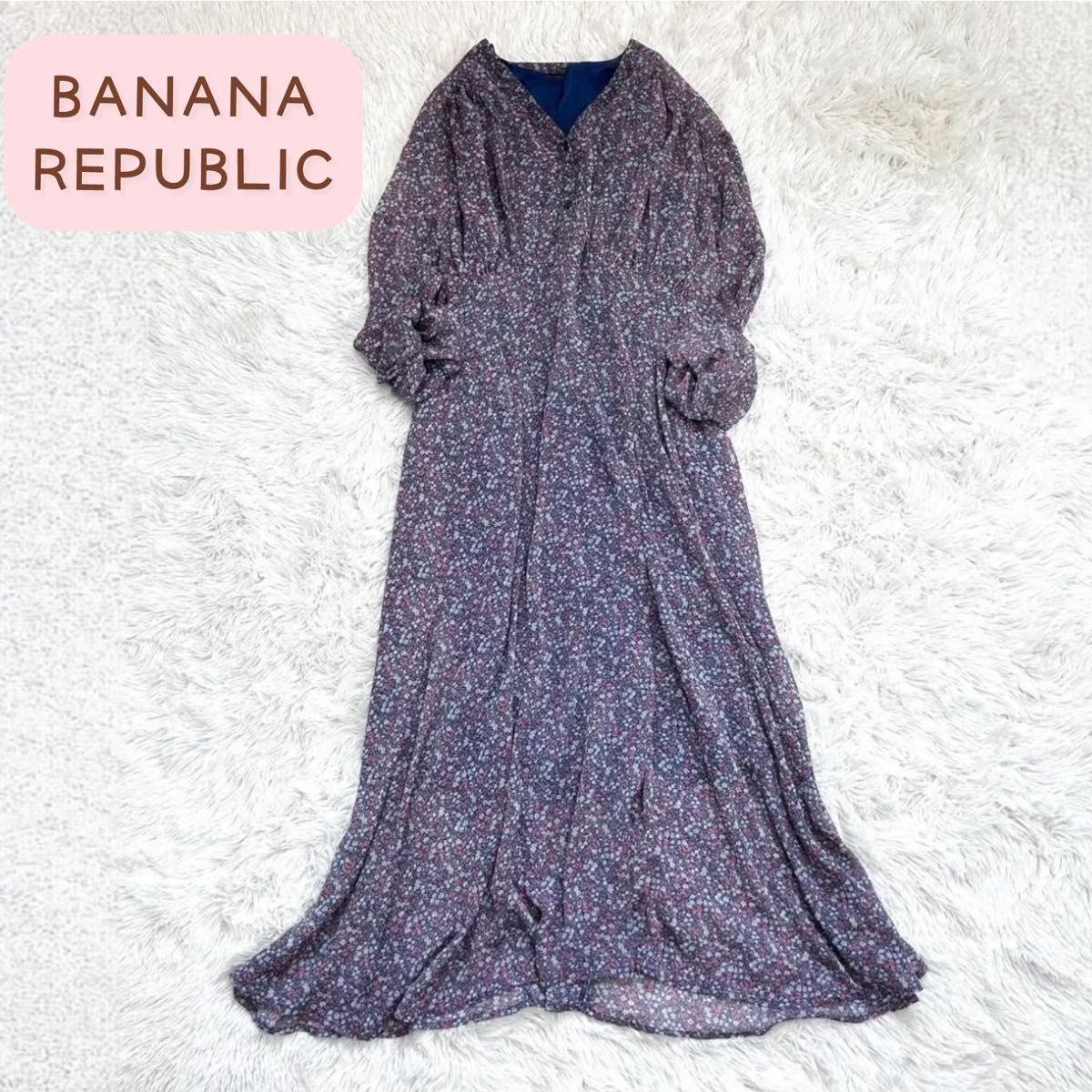 BANANA REPUBLIC(バナナ・リパブリック)☆シフォンワンピース //ロングワンピース シフォン 花柄 大人可愛い