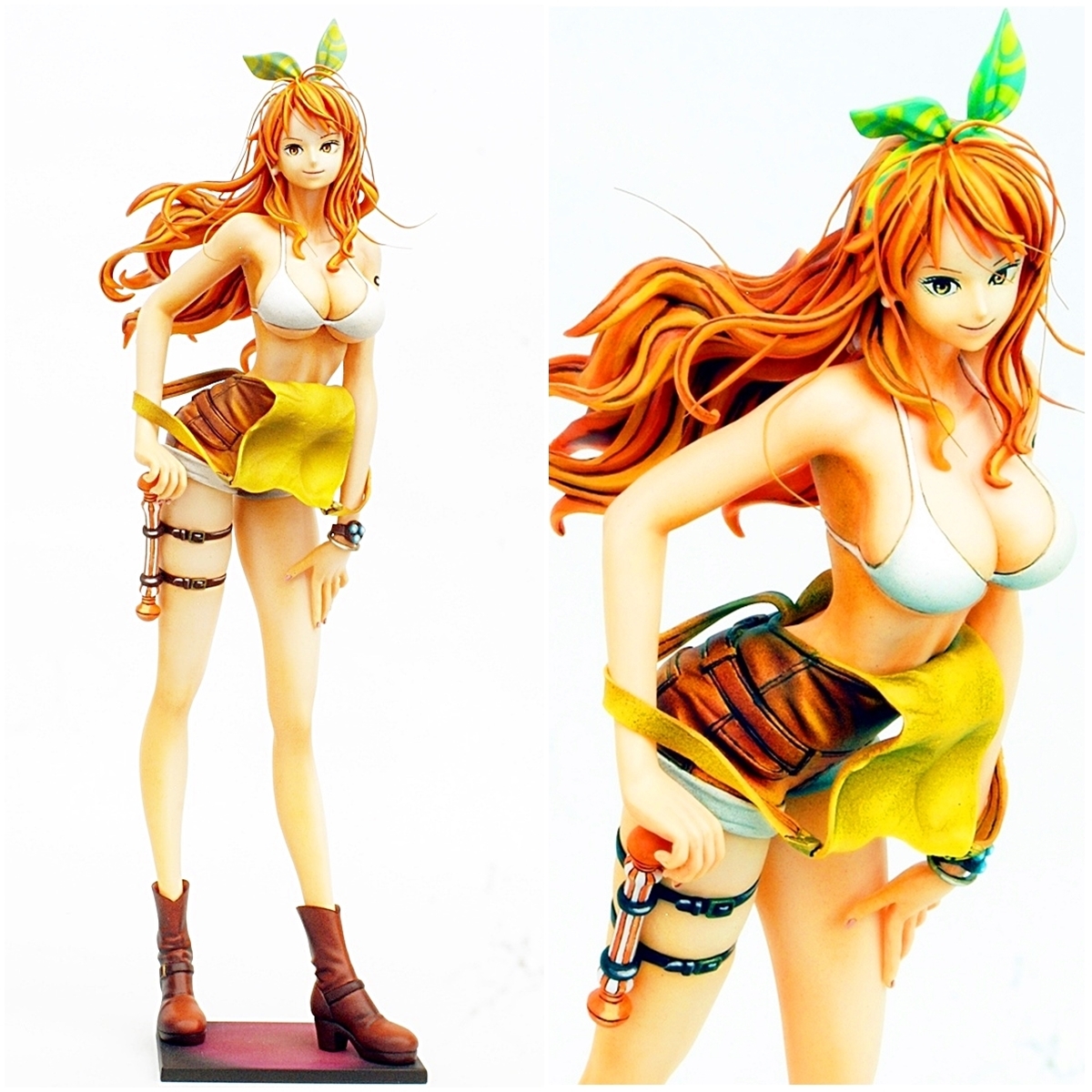 リペイント 二次元塗装 ワンピース ナミ　ONE PIECE NAMI GLITTER&GLAMOURS 顔の描き直し 頭髪追加 塗装済み完成品 フィギュア 美少女 _画像9