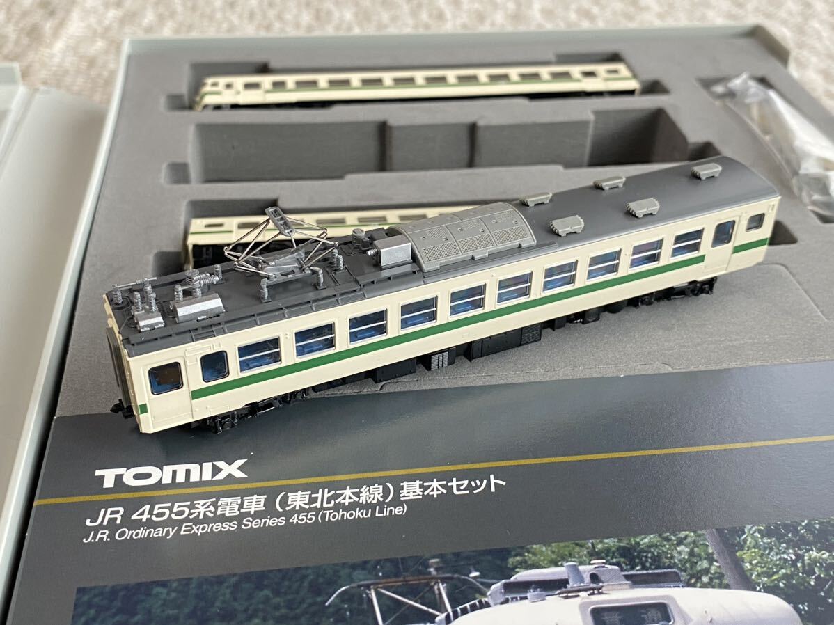 TOMIX トミックス　92293　JR 455系電車(東北本線)基本セット 3両セット　　★付属パーツ取付済み(残有り)★_画像6