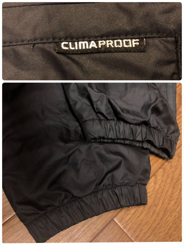 adidas アディダス clima proof サイズ(o) メンズ セットアップ 上下セット 黒 ブラック 中古 スポーツウエア 服飾 古着 ジャージ【4701】F_画像3