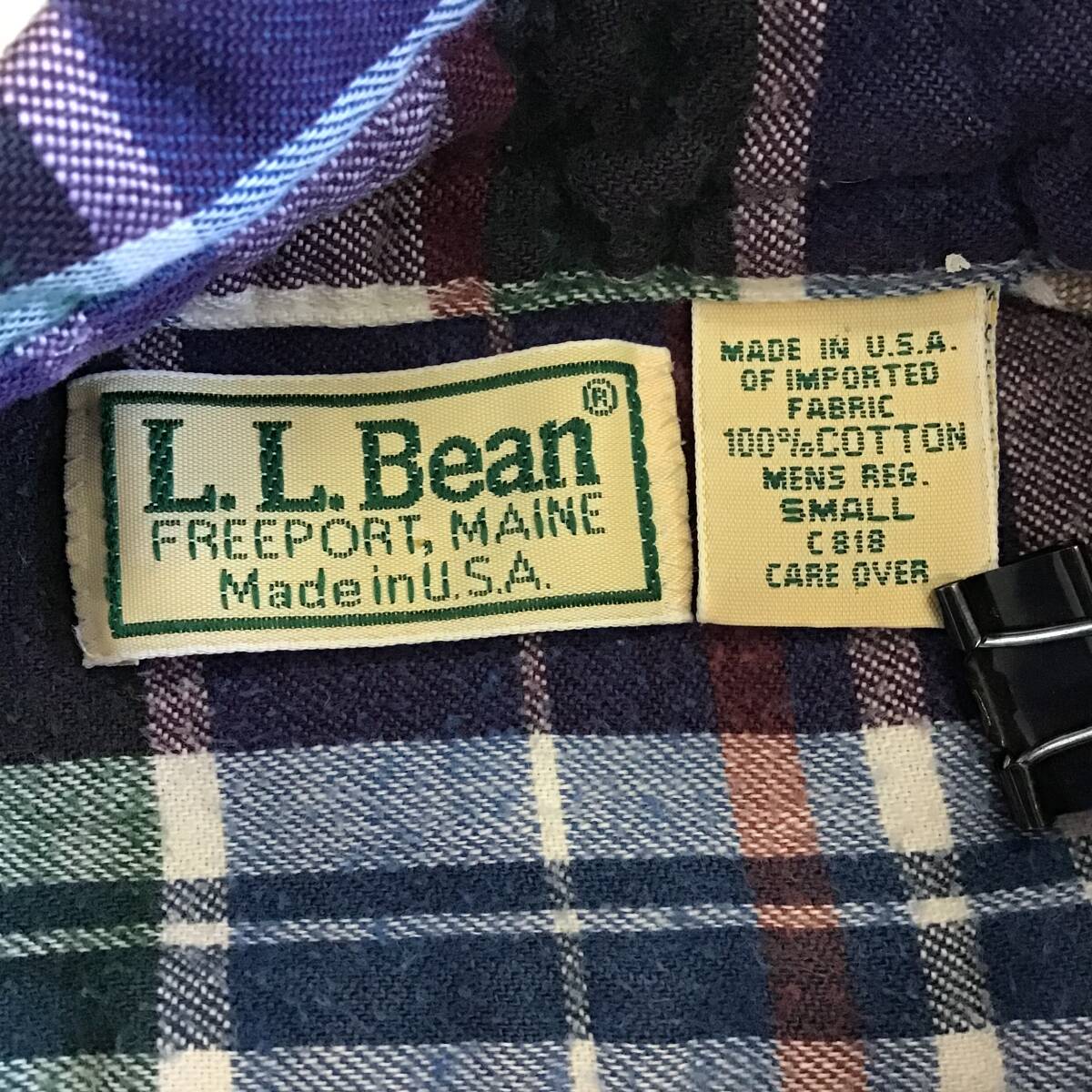 《 H 718》LLBean エルエルビーン 長袖シャツ チェックシャツ アウトドア made in USA トップス 1円スタート アメリカ古着 古着卸_画像3